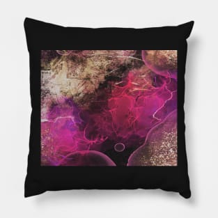 Abstract ink and gold foil Pillow