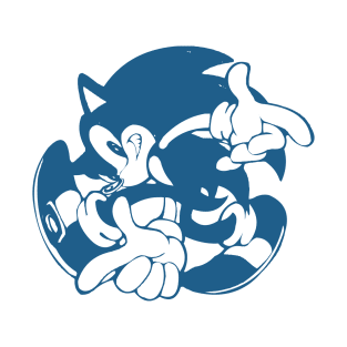 Sonic in blue T-Shirt