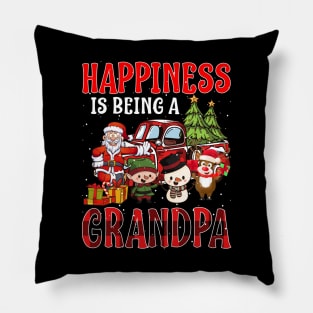 Happiness Is Being A Grandpa Christmas Pillow