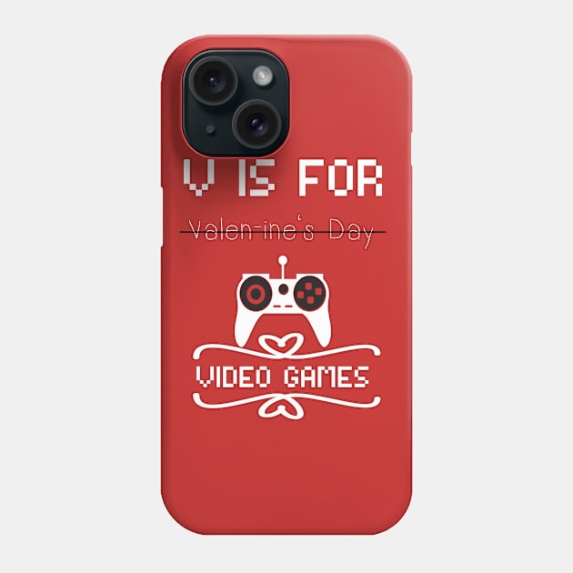 v is for video games Phone Case by Pattycool