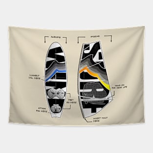 Wind Surf Gear Board Sail Cool Design Edit Tapestry