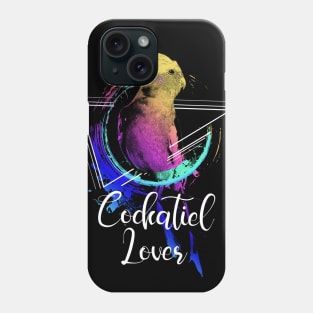 Colorful Rainbow Retro Cockatiels Cockatiel Lover Phone Case