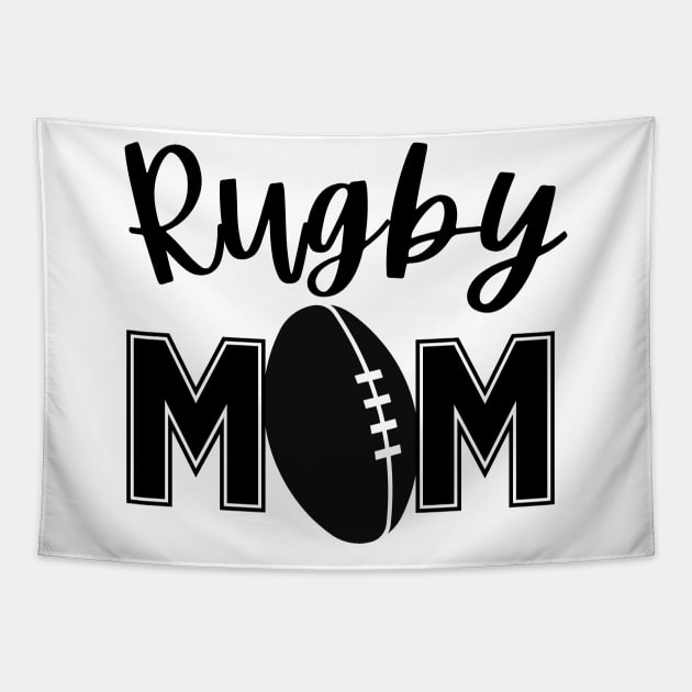 Rugby Mom Meme Gift Idea Tapestry by Lottz_Design 