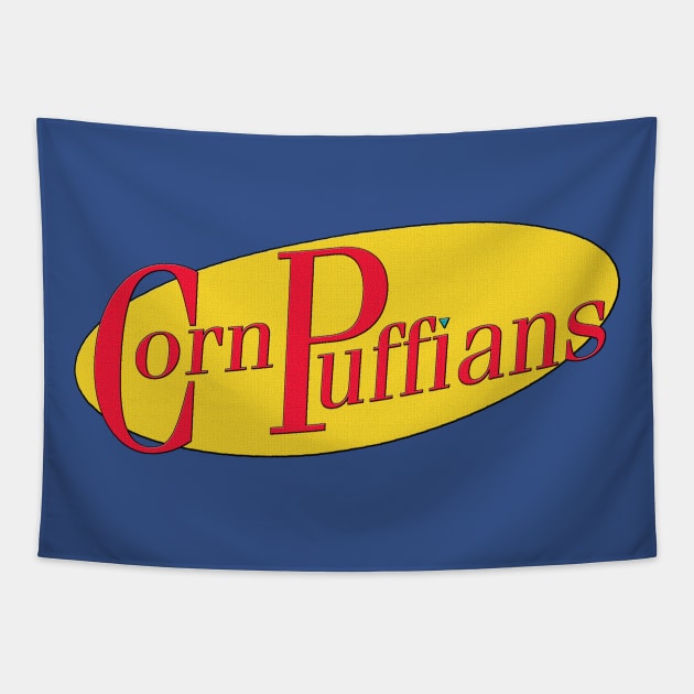 Limited Edition Seinfeld Inspired Corn Puffians Logo Tapestry by Corn Puff Records