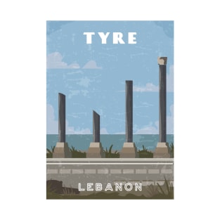 Tyre, Lebanon.Retro travel poster T-Shirt