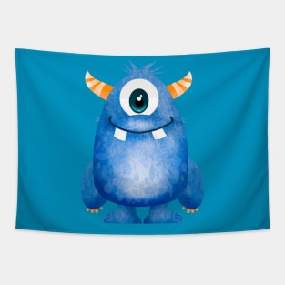 Blue Cyclops Monster Tapestry