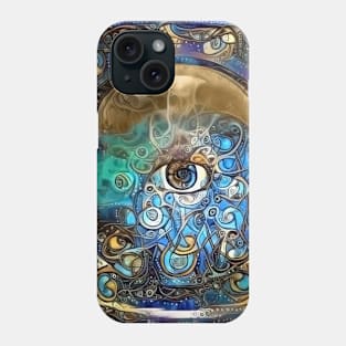 Crystal ball with all seeing eye Phone Case