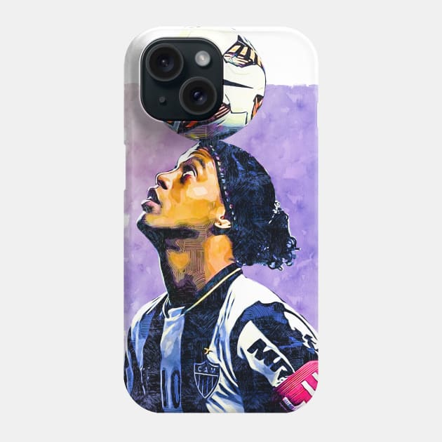 Ronaldinho Pop Art Phone Case by BAJAJU