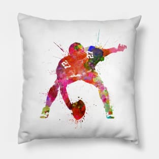 American football in watercolor Pillow