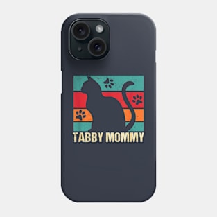 Tabby cat mom retro vintaged Phone Case