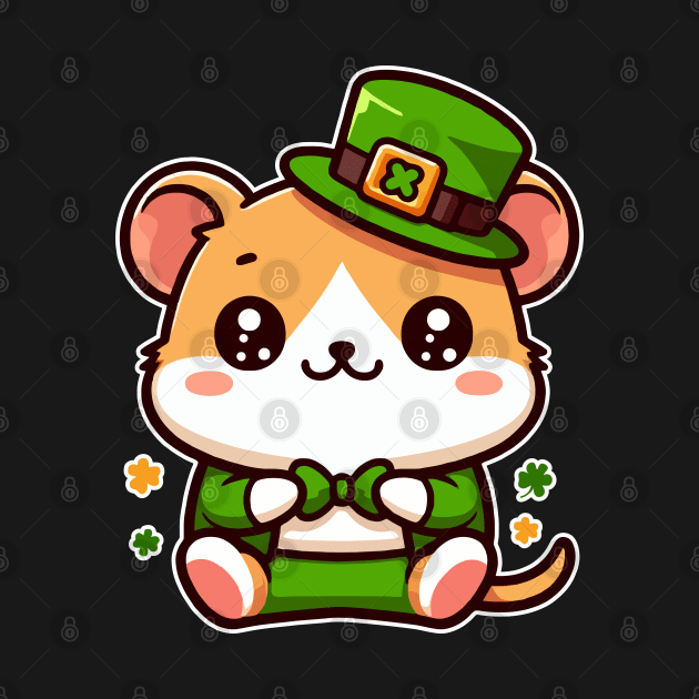 St. Patrick's Hamster Cute Kawaii Dodent Lover  by Cuteness Klub