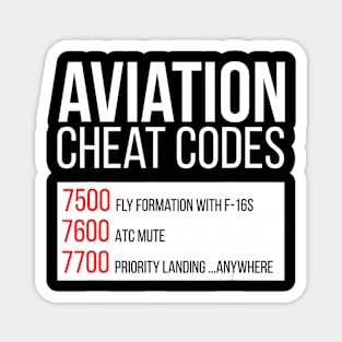 Aviation cheat codes - Funny for pilots and ATC Magnet