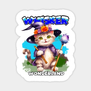 Whisker wonderland ,cat witch magic Magnet