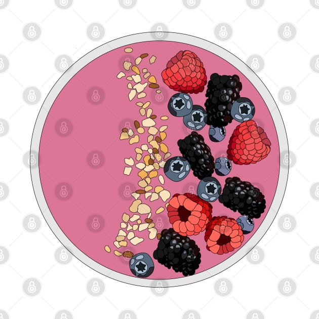 Pink Smoothie Bowl by juliahealydesign