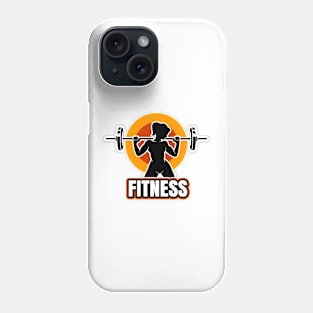 Training Girl Silhouette Fitness Emblem Phone Case