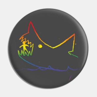 Jaws — Sketch (rainbow effect) Pin