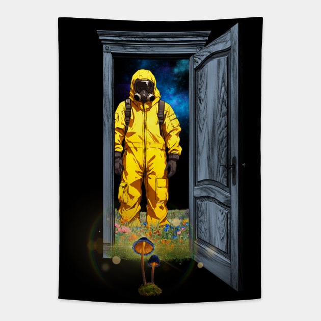 Hazmat Suit Finds Glowing Mushroom Tapestry by Trip Tank