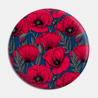 Red poppy garden Pin