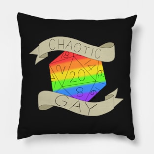 Chaotic Gay D20 Pillow