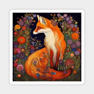 A Fox in the Flower Garden Magnet