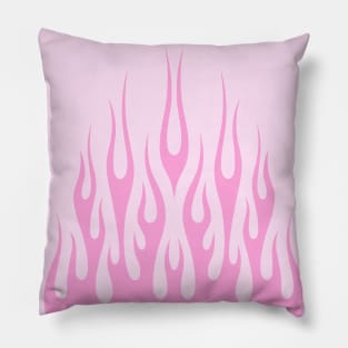 Pink Fire Flames Pillow