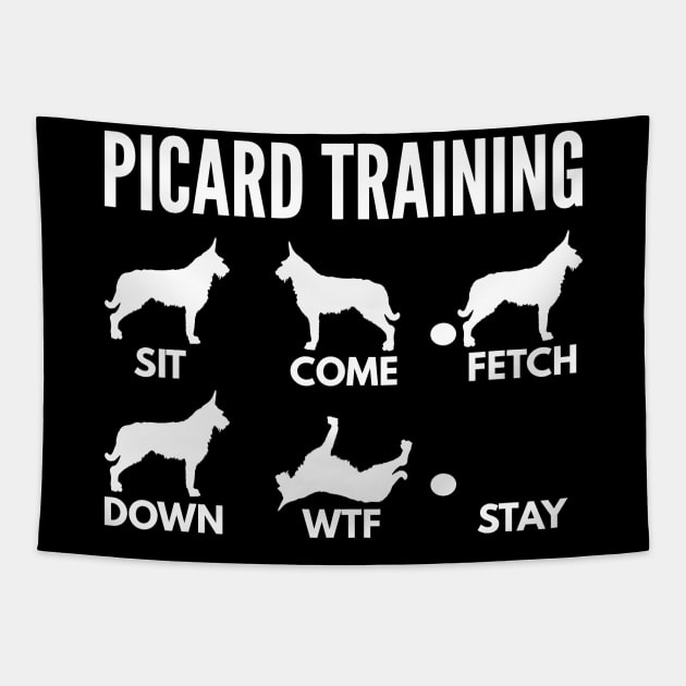 Picard Training Berger Picard Tricks Tapestry by DoggyStyles