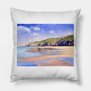 Chapel Porth, Cornwall, England Pillow