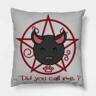 Devilishly diabolical cat Pillow