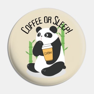 Panda with coffee Pin