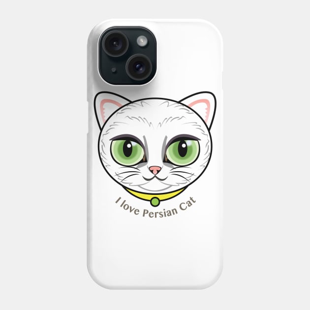 I Love Cat Cat Phone Case by zoneo