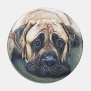 American Mastiff Fine Art Painting Pin