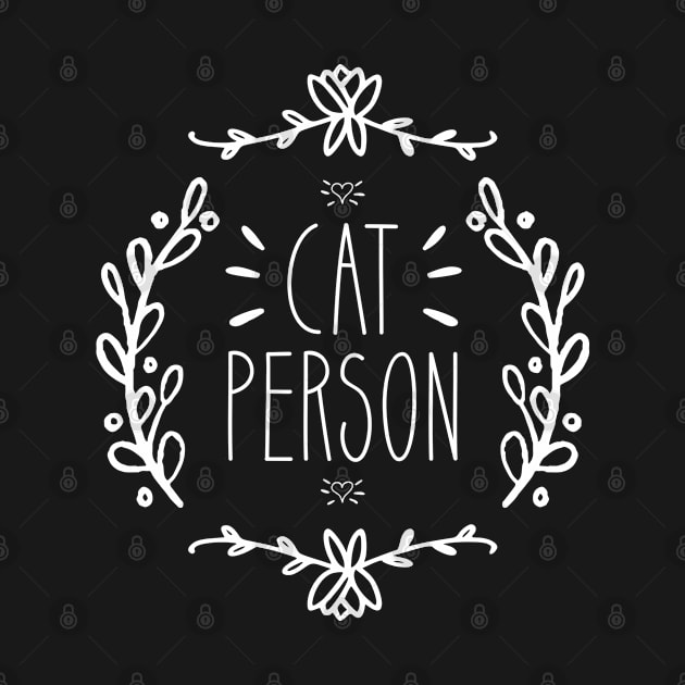 Cat Person | Ornate | White by PrinceSnoozy