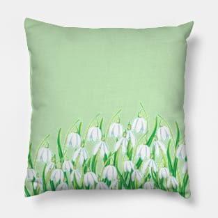 Snowdrop Flowers Pillow