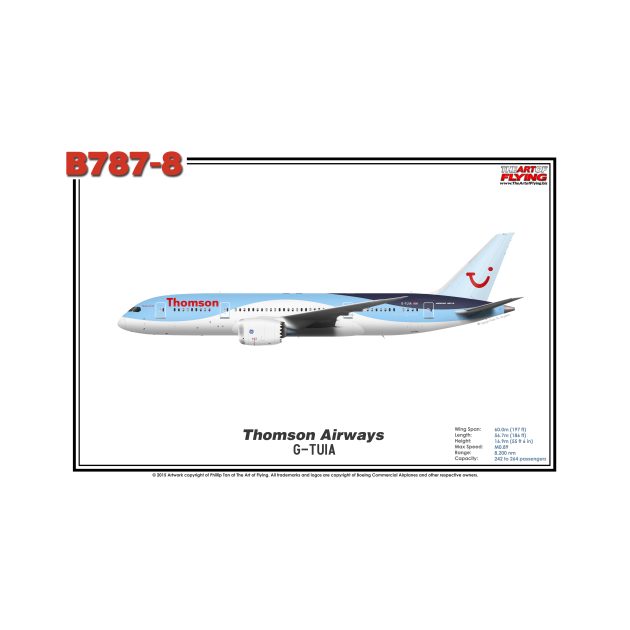 Boeing B787-8 - Thomson Airways (Art Print) by TheArtofFlying