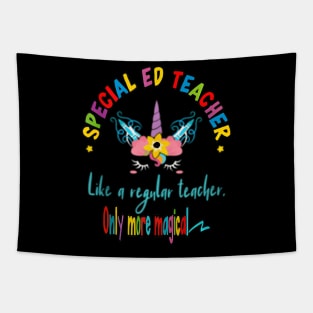 Special Ed Teacher Unicorn Magical Sped Back To School Tapestry