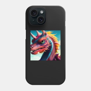 Pink and Rainbow Scaled Asian Dragon Phone Case