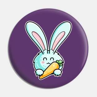 Kawaii Cute Rabbit Holding Carrot Pin