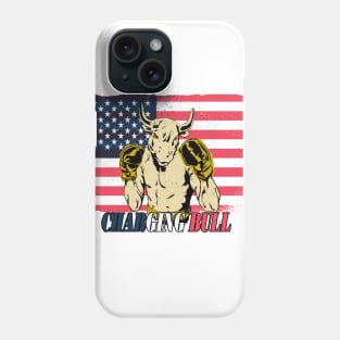 american shirt, charging bull, flag american,gift t-shirt Phone Case