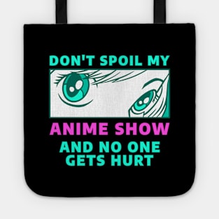 Anime for Teens Girls Boys Funny Anime Spoiler Anime Eyes Tote