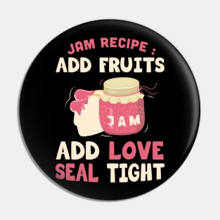 Jam recipe : Add fruits, add love, seal tight / Homemade Jam Canning / Jelly Canner Grandma / grandma gift idea / grandma present Pin