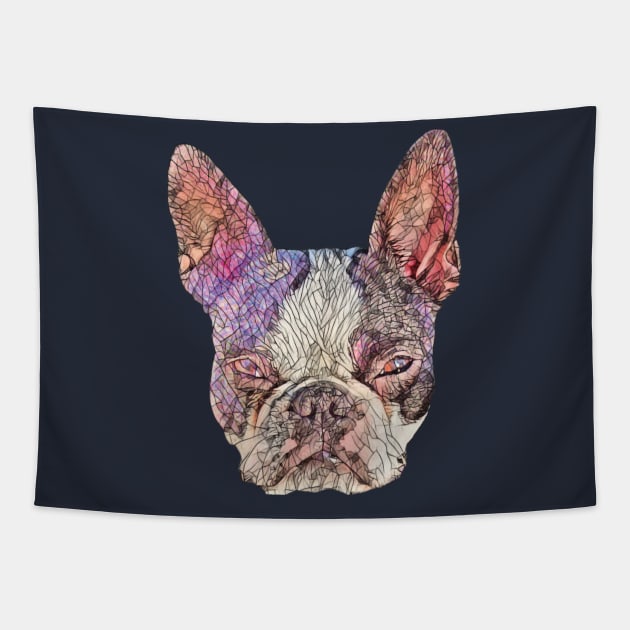 Boston Terrier Dog Tapestry by DoggyStyles