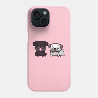 Cute Pug With French Bulldog Phone Case