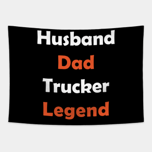 Husband dad trucker legend Tapestry