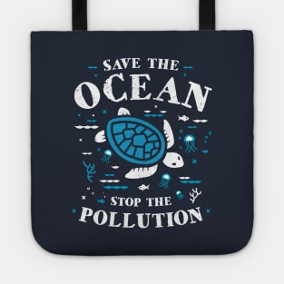 Save The Ocean Stop The Pollution Turtle Tote