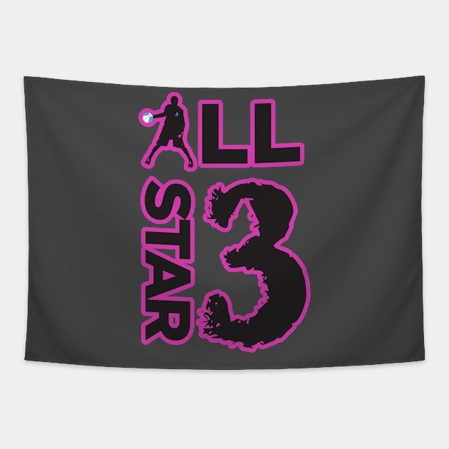 All Star Gear | Black and Purple Tapestry by DreamsofDubai