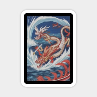 Dragon On The Ocean Magnet