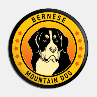 Bernese Mountain Dog Portrait Pin