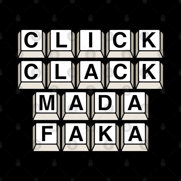 mechanical keyboard stickers click clack rmk by FanaticTee