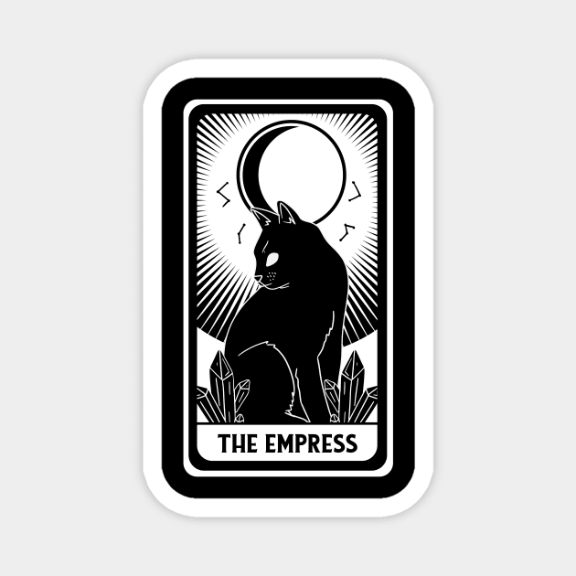 The Empress Tarot Card Black Cat Crescent Occult Gothic Magnet by Kribis