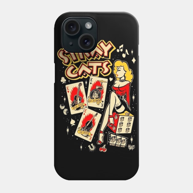 play card cat band rock music Phone Case by Mckenna Paucek